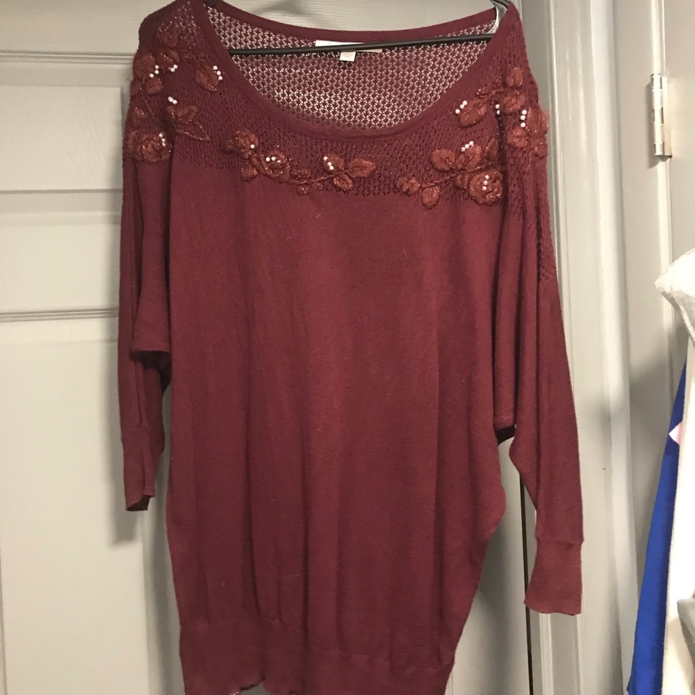 💞Burgundy Knit Top. MUST BUNDLE